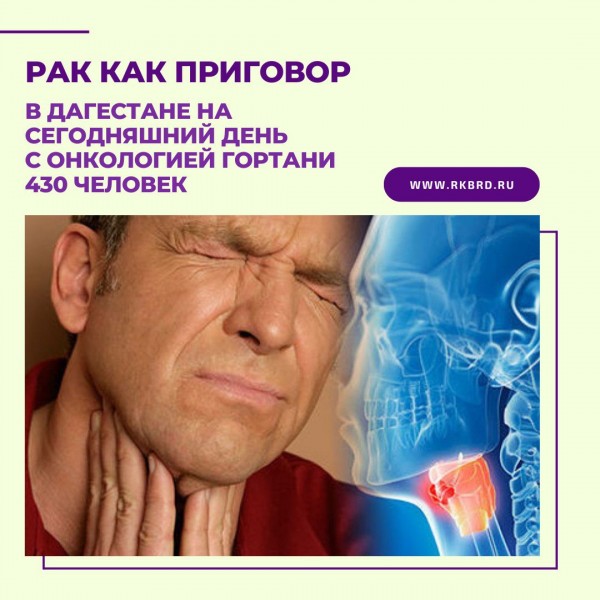 Рак как приговор. В Дагестане на сегодняшний день с онкологией гортани 430 человек
