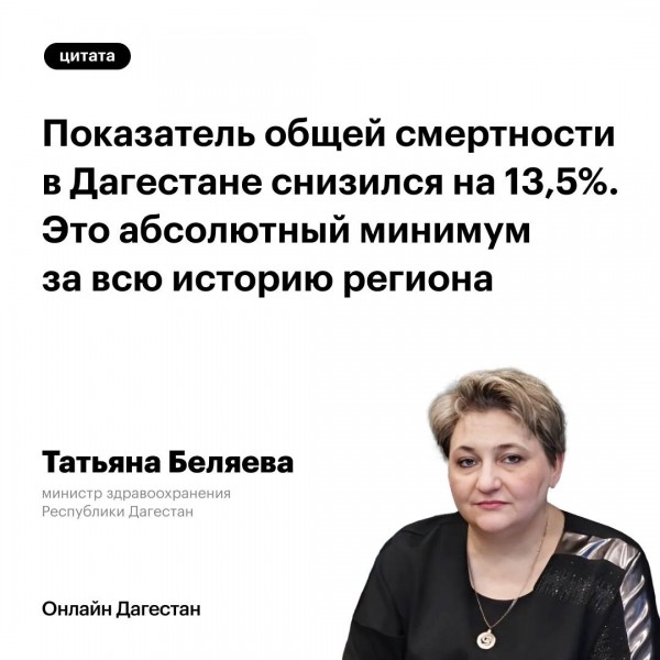 Смертность в Дагестане снизилась до исторического минимума