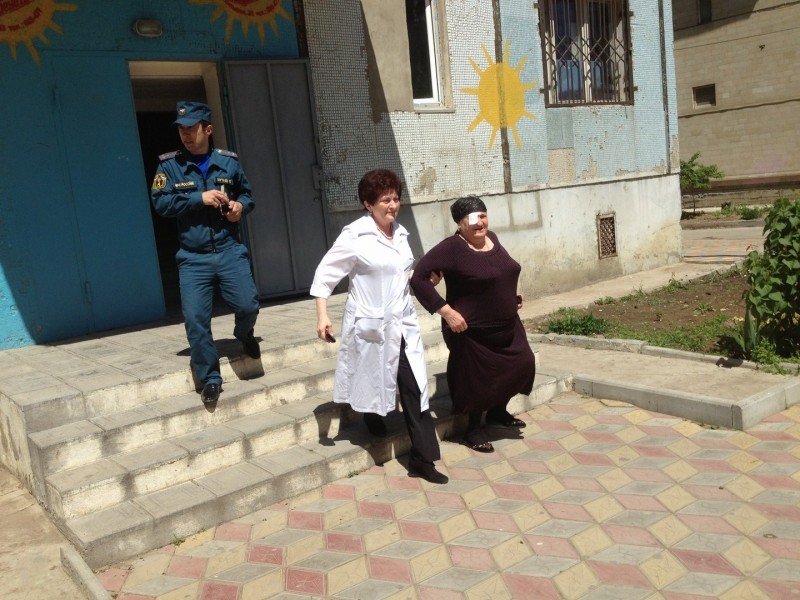 В республиканской офтальмологической больнице прошли противопожарные учения