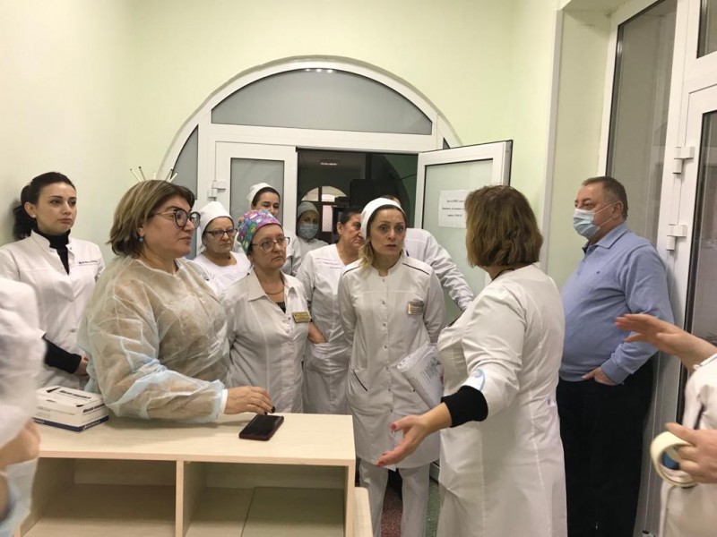 В Республиканском центре инфекционных болезней прошли учения по профилактике распространения коронавирусной инфекции - Файл 1