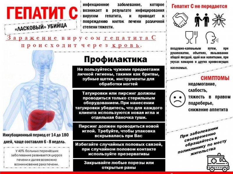 Специалисты Республиканского наркодиспансера предупреждают об опасности заражения вирусным гепатитом С