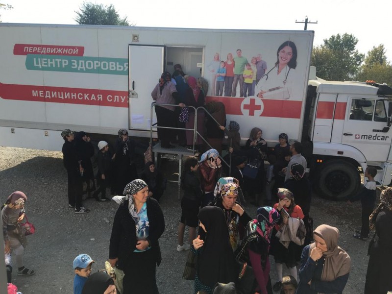 Специалисты автопоезда «Забота о здоровье» обследовали более пяти тысяч жителей Хасавюртовского района
